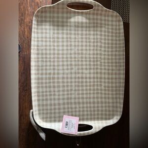 Kate Spade Gingham Cream Serving Tray
